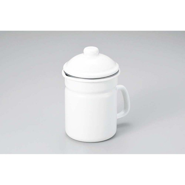 漉しアミ付オイルポット1.0ℓ  ホワイト