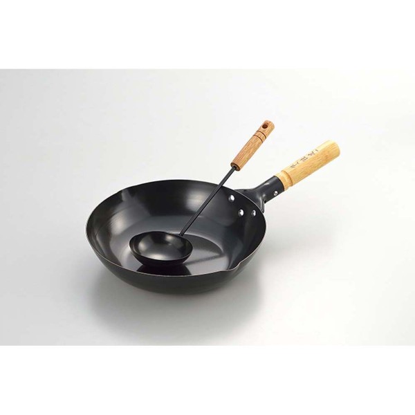 「陳 建一」IH200V対応 北京鍋28cm（中華お玉付）