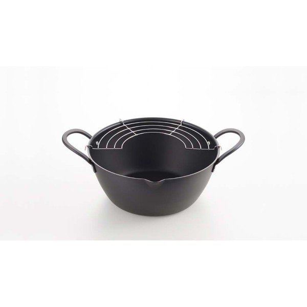 揚げ天 広口深型揚げ鍋24cm