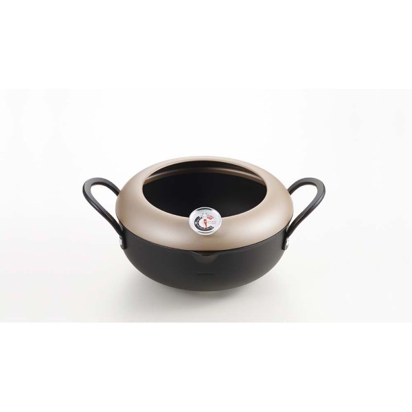 揚げ天 温度計付天ぷら鍋20cm