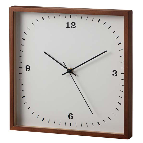 ウォールクロック  ブラウン