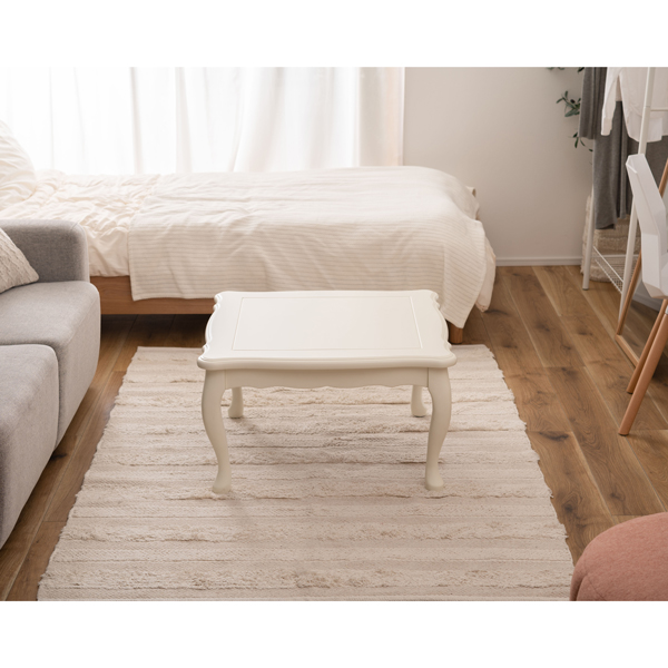 猫脚コタツ 正方形  ホワイト