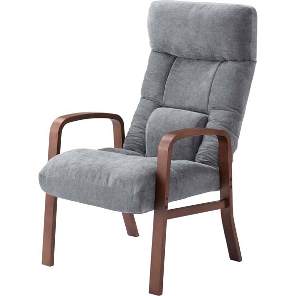 腰楽高座椅子  グレー