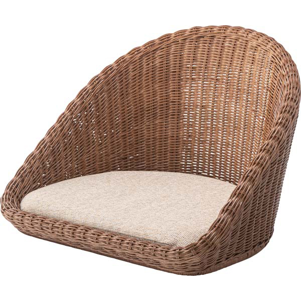 ラタン フロアチェア  ブラウン