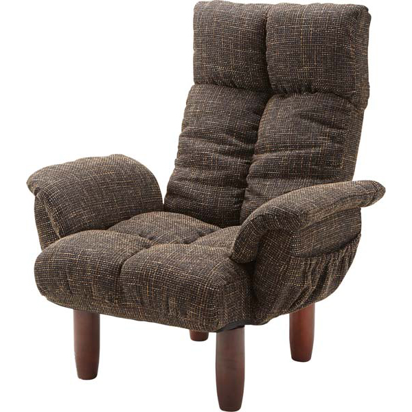 脚付パーソナルチェア  ブラウン