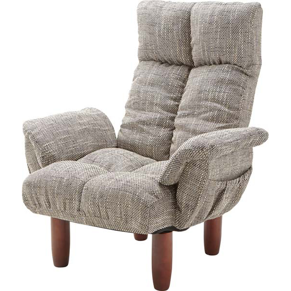 脚付パーソナルチェア  グレー