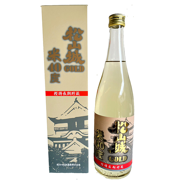 桜うづまき酒造  松山城　GOLD　米40度　720ml