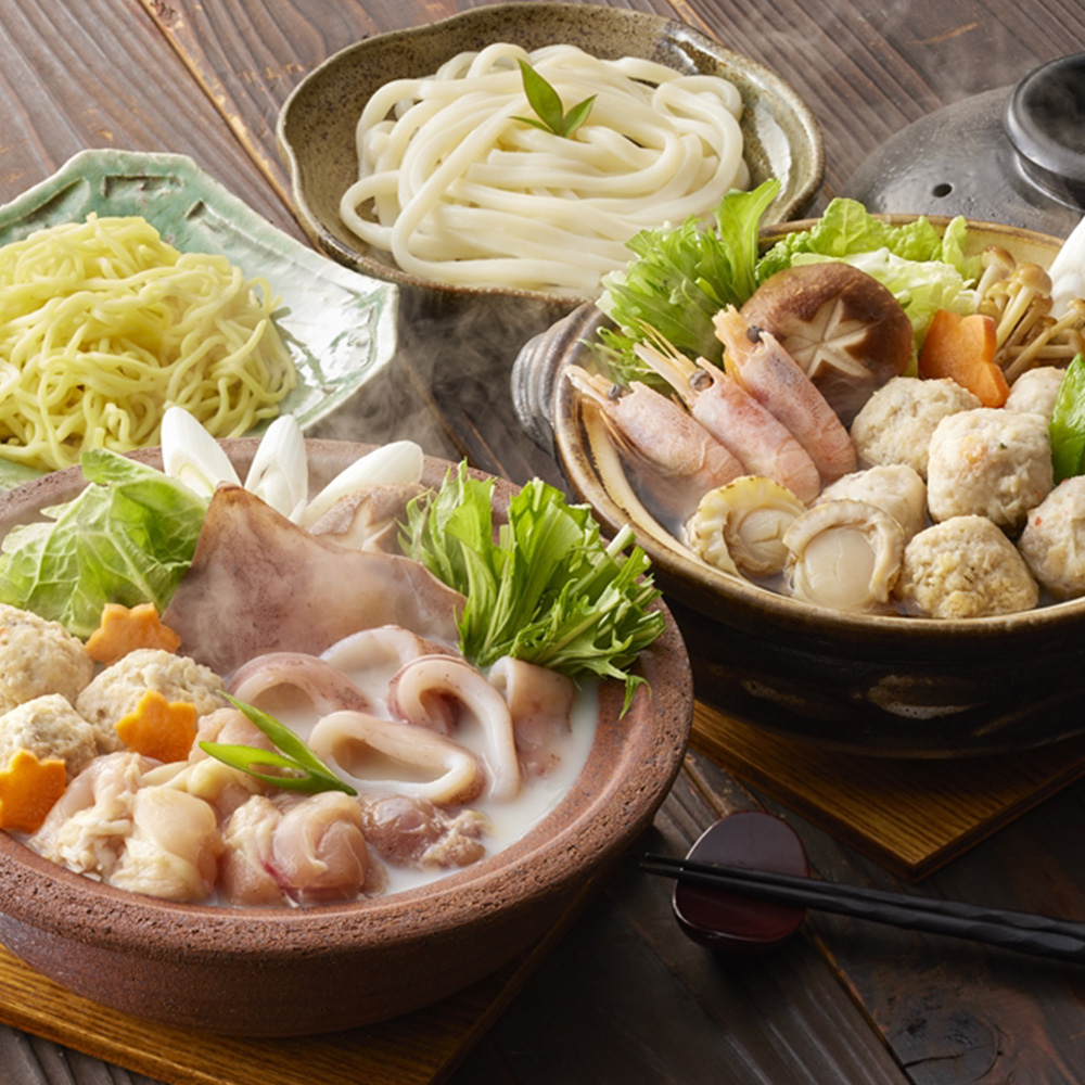 鶏肉白湯鍋＆海鮮つみれ鍋 食べ比べセット　B
