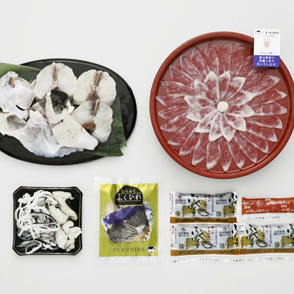 福岡 「ふく太郎本部」 とらふく刺身・ちりセット