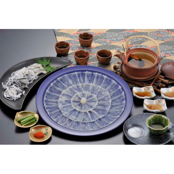 福岡 「ふく太郎本部」 塩とカボスで楽しむ とらふく刺身 古式引き®（4人前）