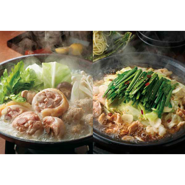 福岡 「博多華味鳥」 水たき・もつ鍋食べ比べセット