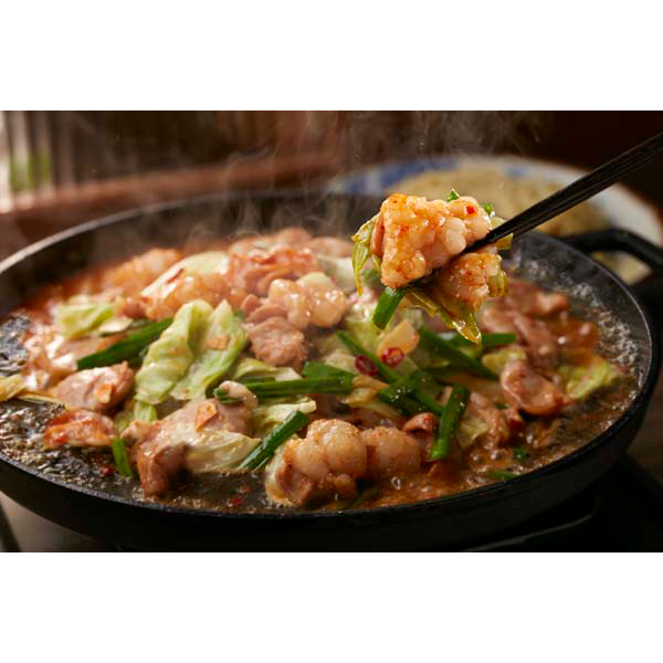 福岡 「博多華味鳥」 もつ鉄板セット