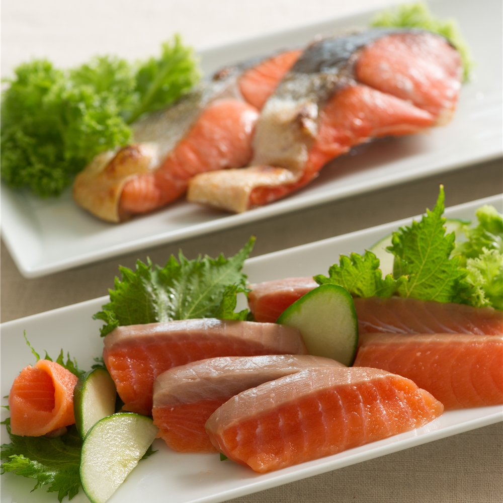 福井 丸和 サーモンと紅鮭の詰合せ