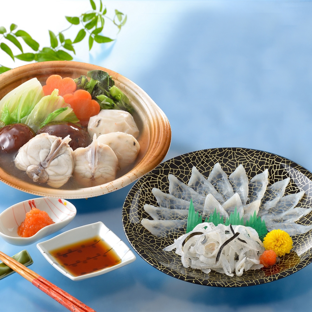 「関とら本店」 とらふく刺身＆とらふくちり鍋（個食鍋）セット