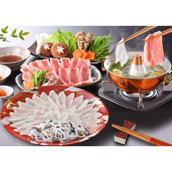 「関とら本店」 海と丘の豚しゃぶ食べ比べ