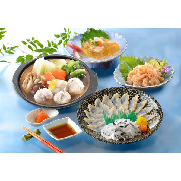 「関とら本店」 ふくたたき刺身とふく個食鍋セット