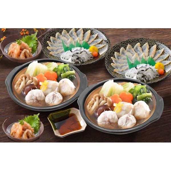 「関とら本店」 ふくたたき刺身とふく個食鍋セット