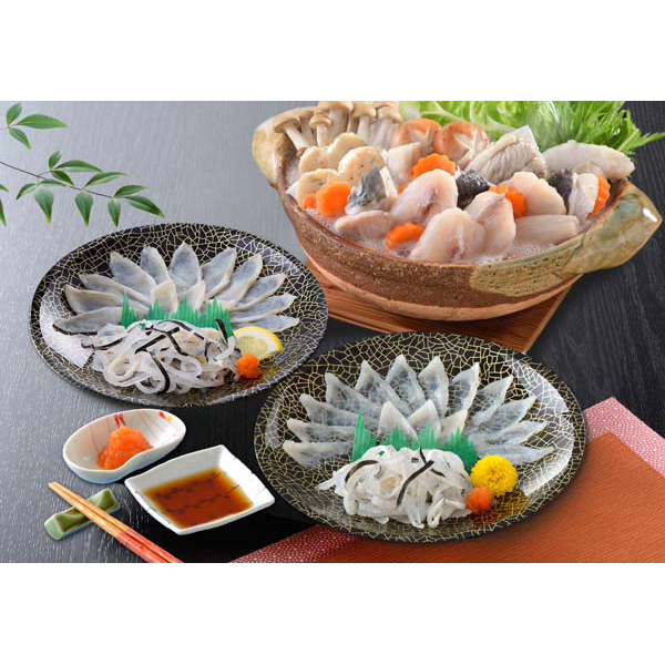 「関とら本店」 ふく薄造りとちり鍋詰合せ