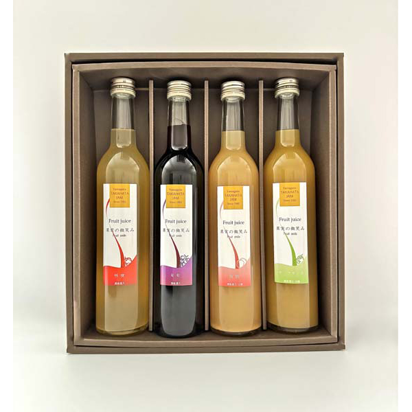 山形 「たかはた果樹園」 果実の微笑みジュース4本セット