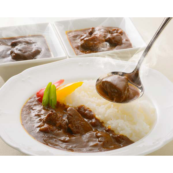 山形 創業大正12年 「米沢牛黄木」 お肉屋さんの黒毛和牛カレーセット