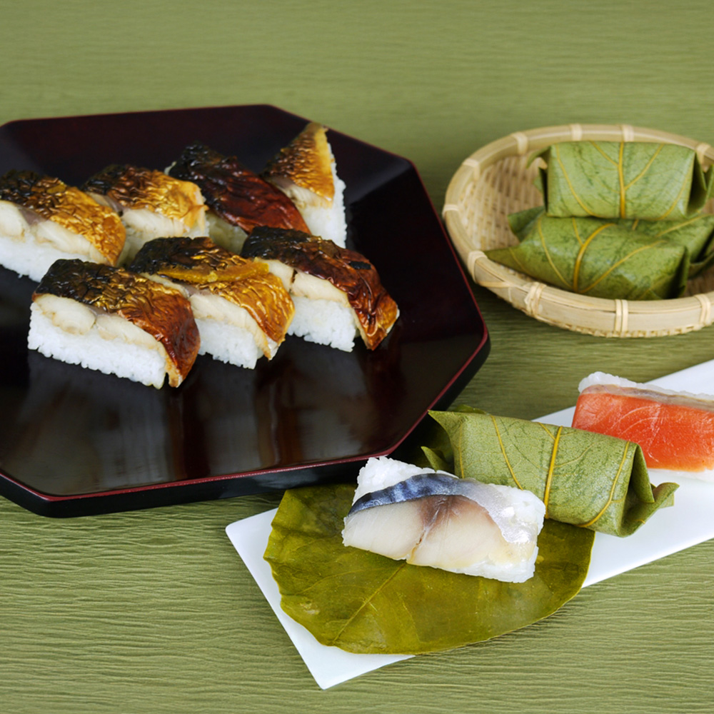 奈良 創業文久元年「柿の葉ずし平宗」柿の葉ずし　柚庵焼鯖ずし