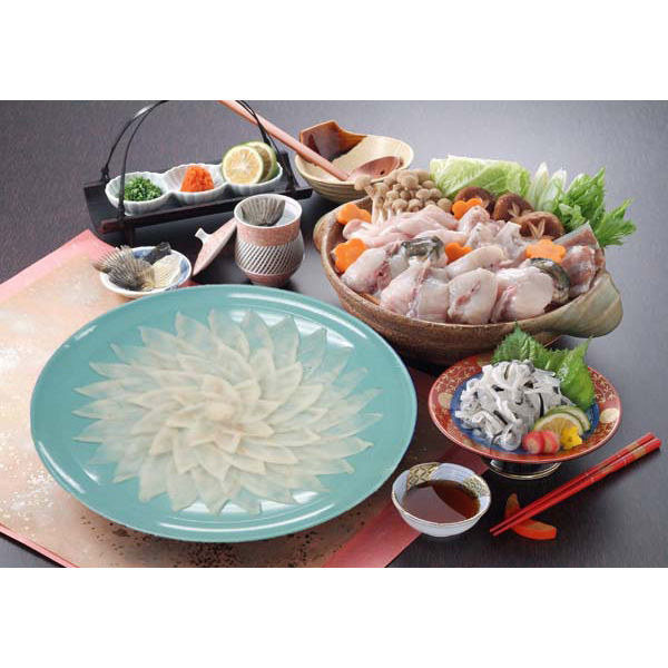 山口 「山賀」 天然トラフグ刺身ちりセット