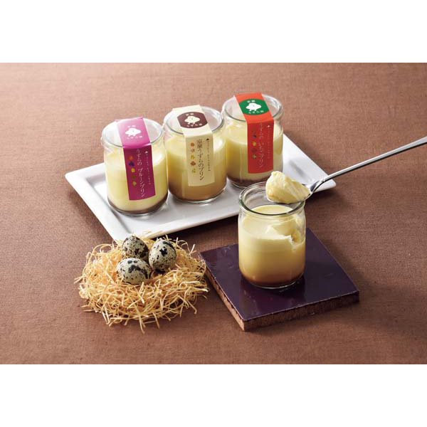 北海道 「室蘭うずら園」 うずらのプリン3種6個セット