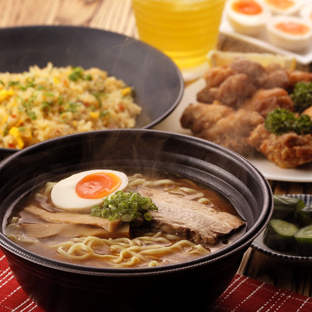 福島 「河京」 喜多方ラーメンレンジ麺しょうゆ味・みそ味4個セット