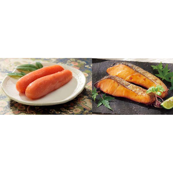 福岡 「鳴海屋」 辛子明太子＆鮭めんたい漬け詰合せ