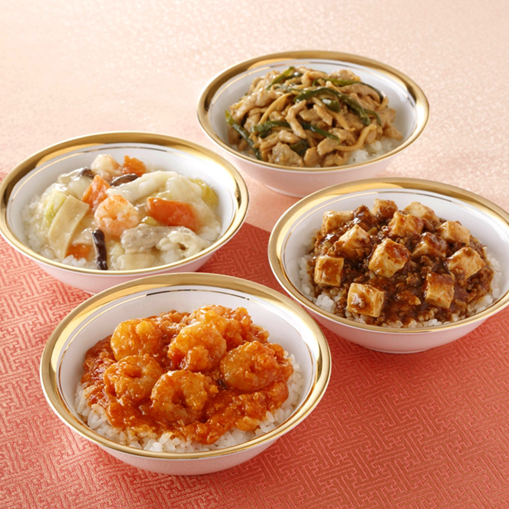 東京 「赤坂四川飯店」 監修 本格丼ぶりの具4種セット