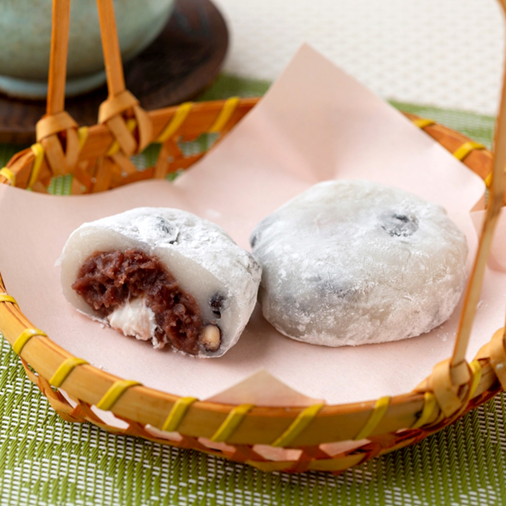 岡山　大正9年創業 「おもちの黒川」 生クリーム入り豆塩大福　24個