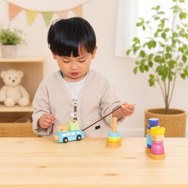 ウッディプッディ きせかえつみき お出かけセット