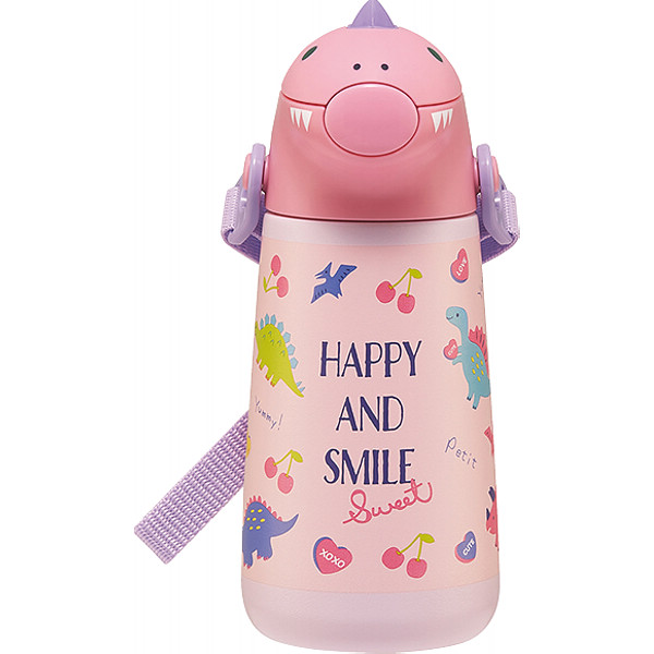 ダイカットステンレスストローボトル(４００ｍｌ) パッピースマイル