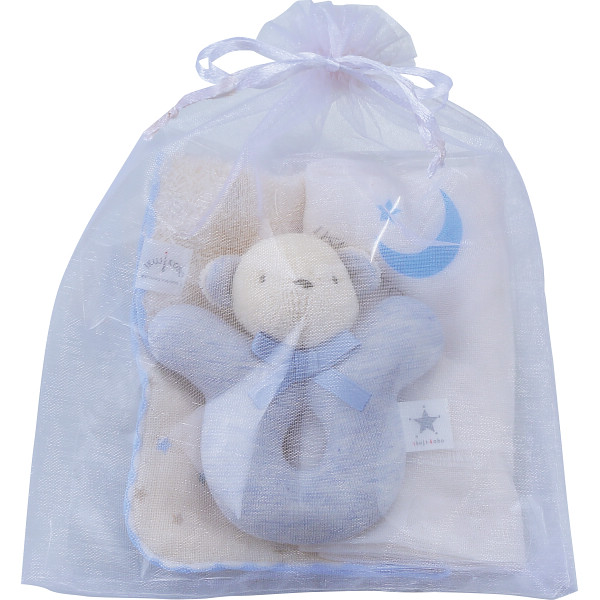 育児工房　オーガンジーミニギフト・メランジ　ブルー