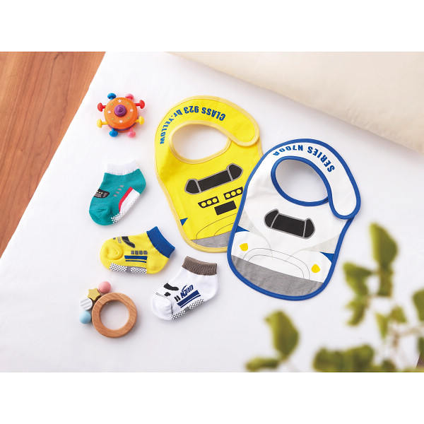 駅鉄　てちゅした３足＆ビブトレイン２枚セット