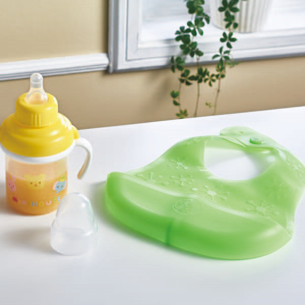 クリスタルビブ２枚セット　ブルー＆グリーン