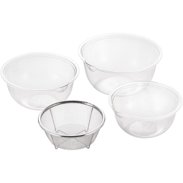 レンジ対応ボウル３点セット（ミニザル付）