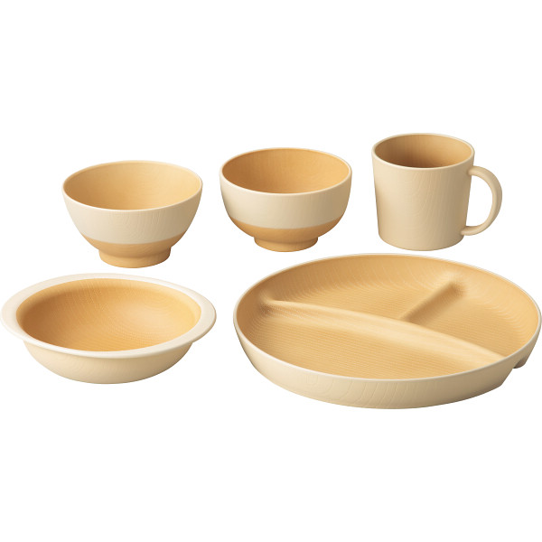 やさしい彩り　抗菌食育５点セット　A