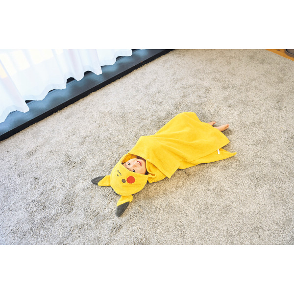 ピカチュウフード付きバスタオル