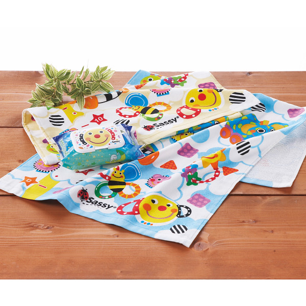 サッシー　身長計バスタオルとビタットのセット　A