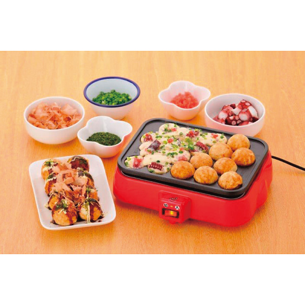 ホームスワン　着脱式角型電気たこ焼き器（１８穴）