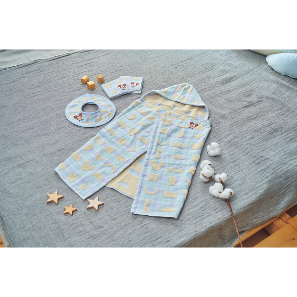 ＥＲＡＢＵ　フード付きバスタオル・スタイ・タオルハンカチセット　A