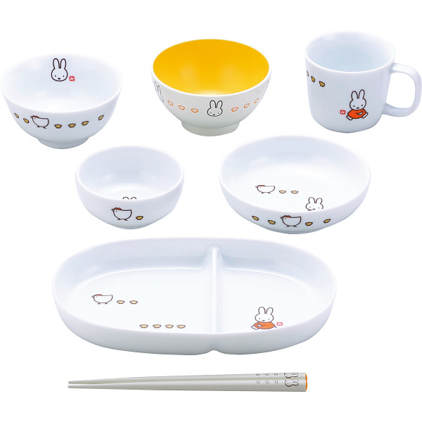 ミッフィーイングレーズ（こっこ親子）つみつみ食器セット