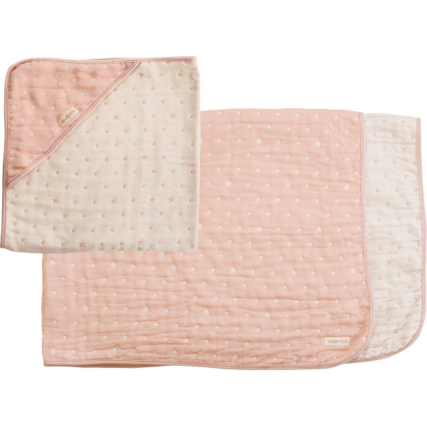 アンジェロラックス　６重ガーゼ　バスタオル＆ガーゼケットＭセット　B