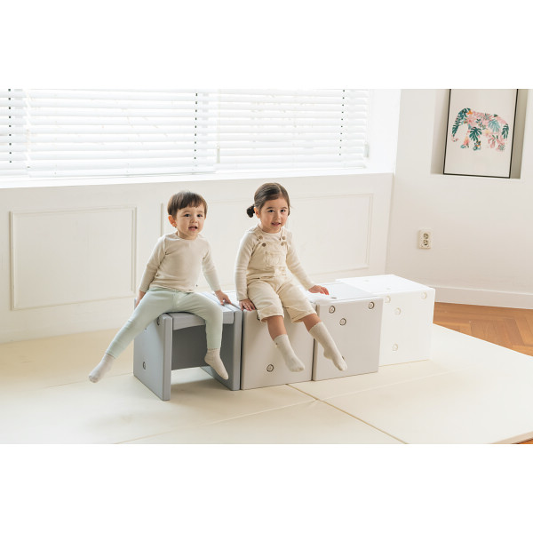 Ｅｄｕ・ｐｌａｙ　マルチキューブチェア２個セット　ベージュ