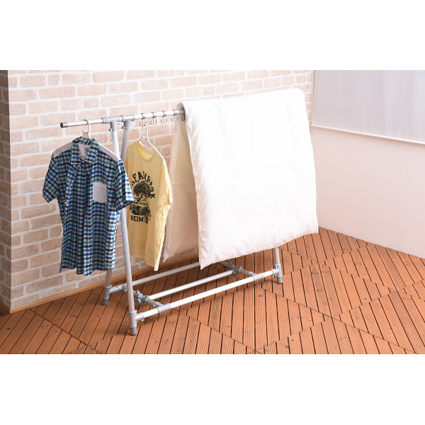 アルミ製Ａ形折りたたみ伸縮式布団干し２個組