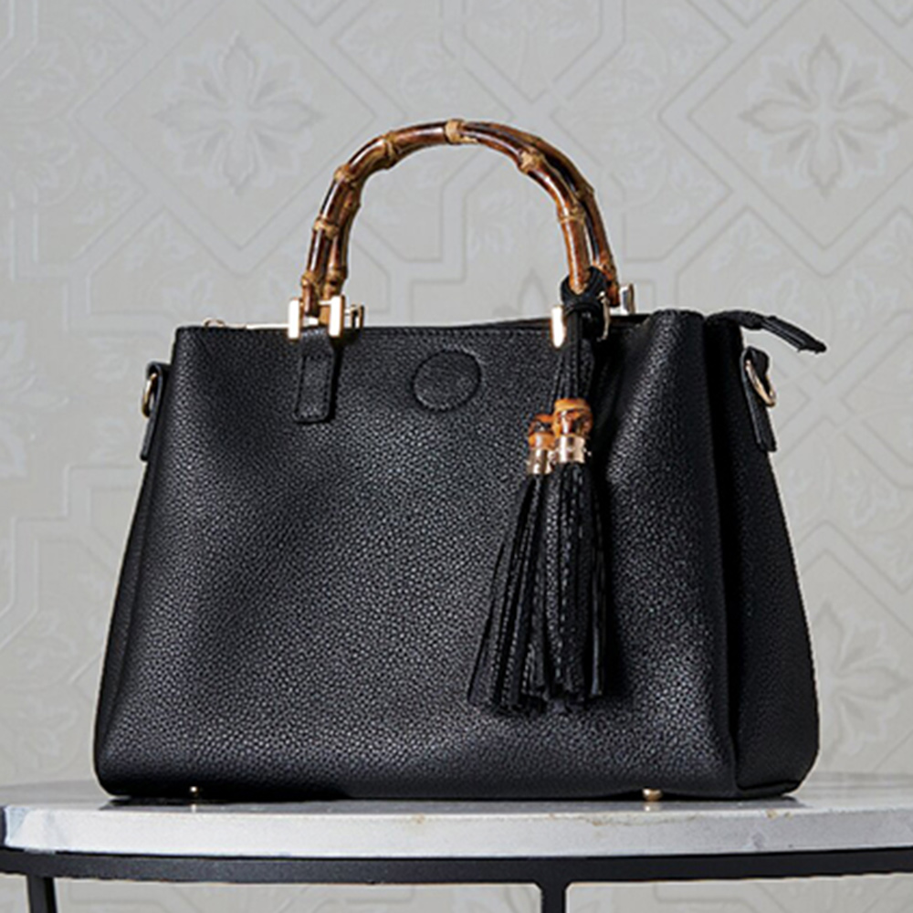 ❤️着物お出かけバンブーbag 気品溢れる大人Black 豪華刺繍上質リネン仕様 バンブー手提げ】縦型中「大籠目｜刺子・紺」祭用品専門店浅草絆